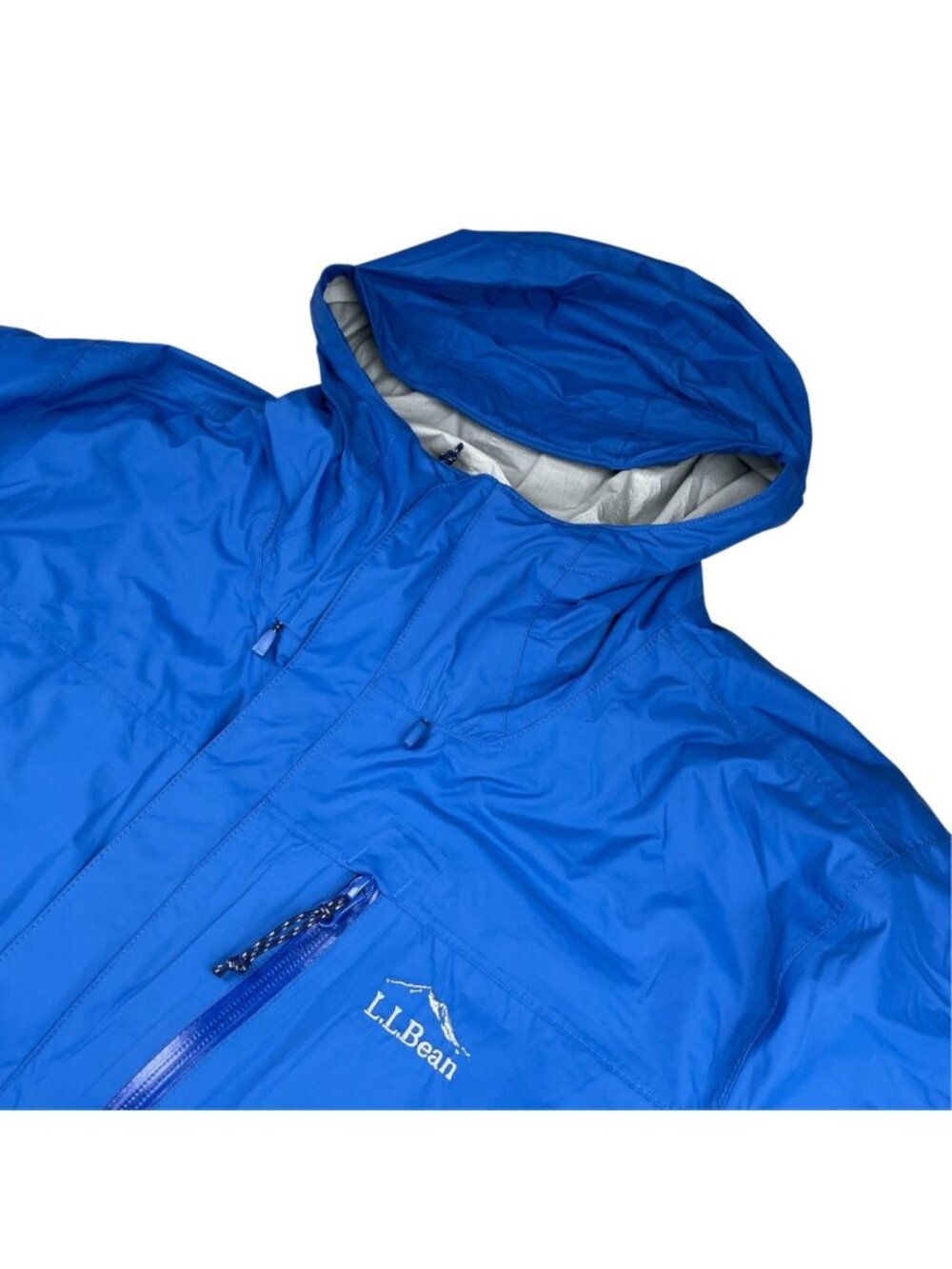 LL Bean Men’s 100% Nylon 3-In-1 Tek Waterproof Hooded Parka Jacket Blue • 2XL